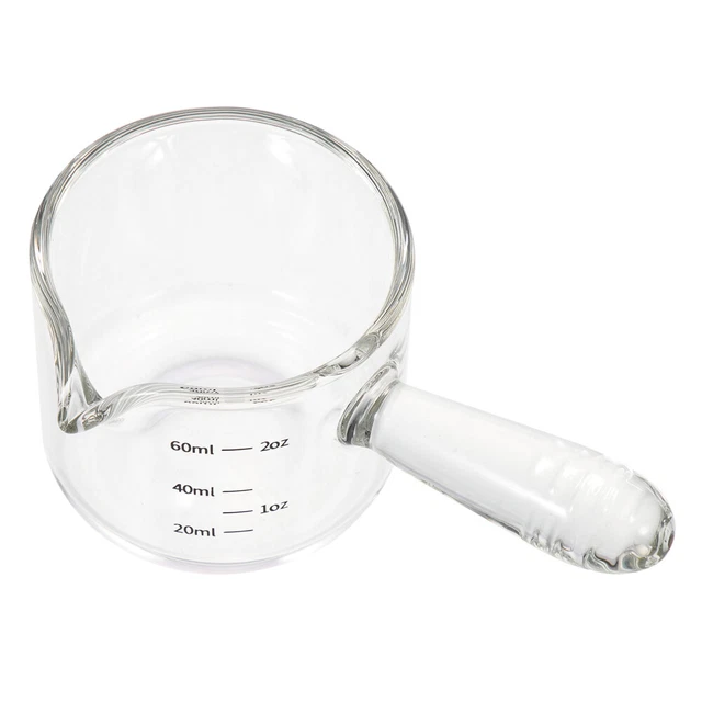 Lot De 2 Mini Crémier Verre 100 Ml Avec Poignée Bois – Pichet Lait/Crème Café Transparent