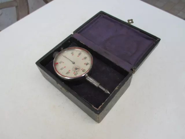 Vintage Germany Micrometer With Original Case Meter Dial Indicator Tubular Gauge 2