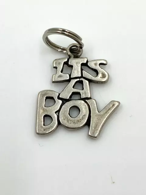 Its A Boy Birth Announcement New Mother Parents Mom Dad Baby Charm Pendant 925