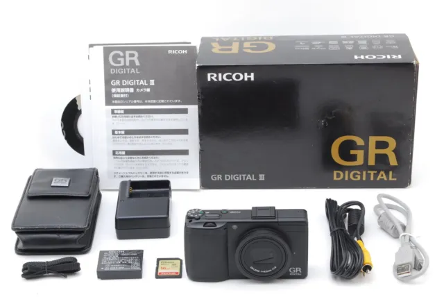 SH/129 [Top MINT] Ricoh GR Digital III 3 10.0MP Digital Camera w/Box From JAPAN