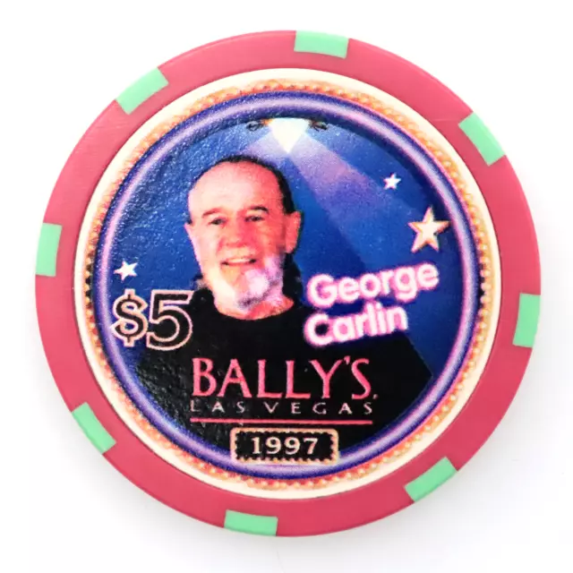 Bally's Hotel/Casino - Las Vegas - $5 Chip - George Carlin - 1997