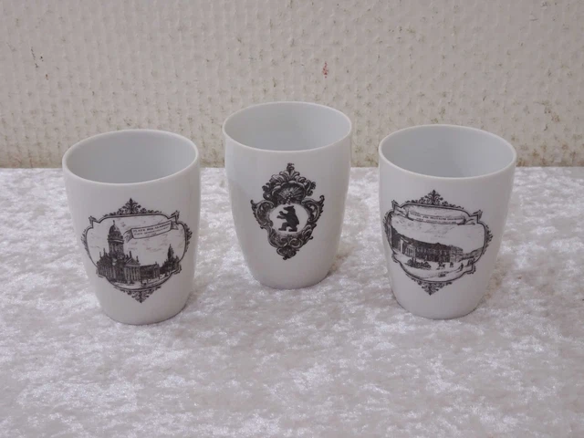 Ztpsqp - 3 X DDR Wallendorf Progettazione Porcellana Tazza - Souvenir - Berlino