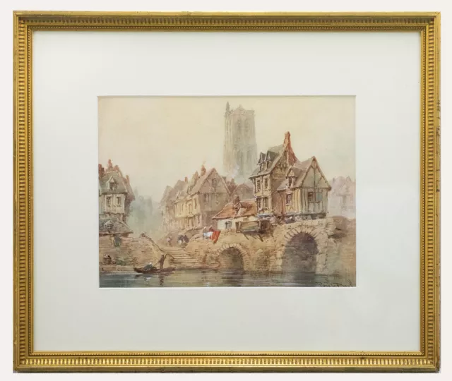 Pierre Le Boeuff (fl.1899-1920) - Framed Watercolour, The City of Angers