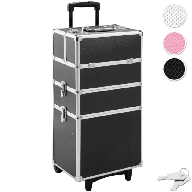 Alu Valise à Cosmétiques Trolley à Maquillage a Roulettes Beaute Salon Coiffure