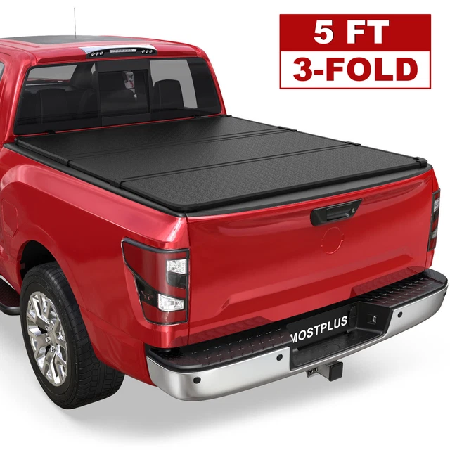 3 FOLD 5FT Hard Solid Truck Bed Tonneau Cover For 20052024 Nissan