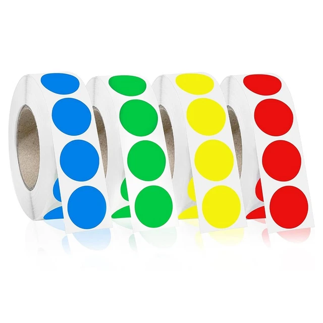 1008 Gold Dot Stickers 1/4 Inch - Circle Labels For Organizing & Color Coding