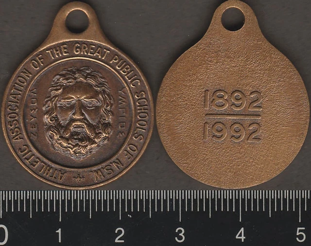 Australia: 1992 Athletic Assoc of the Great Public Schools NSW Centenary medal