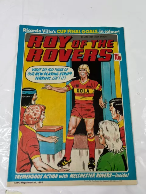 4 X Roy of The Rovers Vintage comics from 1981 July (4th /11th/18th/25th) Vgc 2