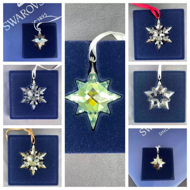 New Swarovski Crystal Ornament Little Snowflake Star 2019 2020 2021 Clear Gold