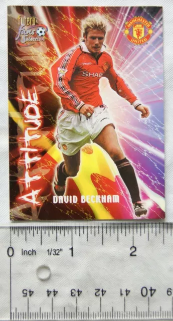 2000 Futera Fan Selection card No. 107 David Beckham, Manchester United