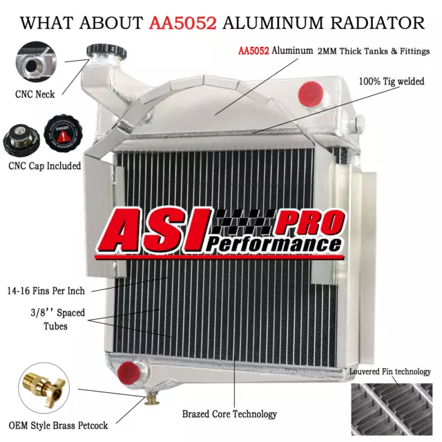 4 Row Aluminm Radiator For Austin Healey Sprite Bugeye Frogeye/Mg Midget