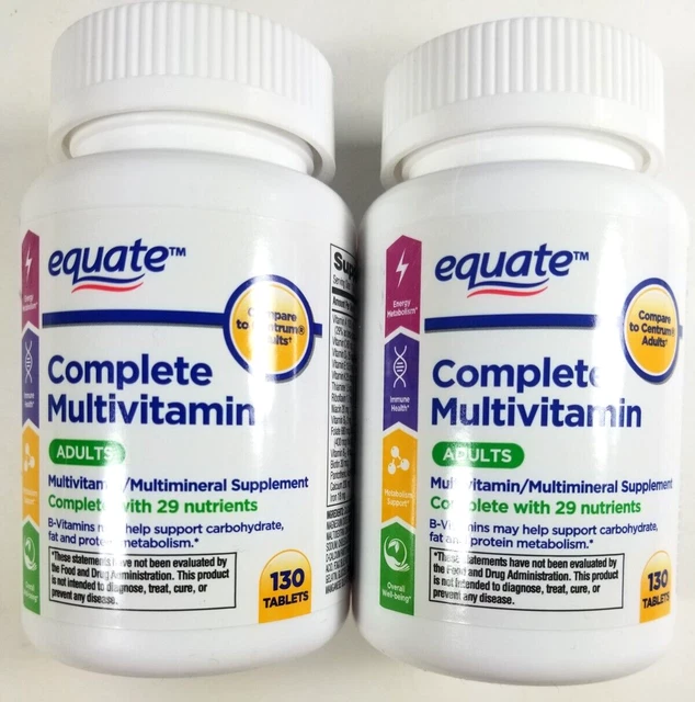 EQUATE COMPLETE MULTIVITAMIN *2 PACK* DIETARY SUPPLEMENT ADULTS 260