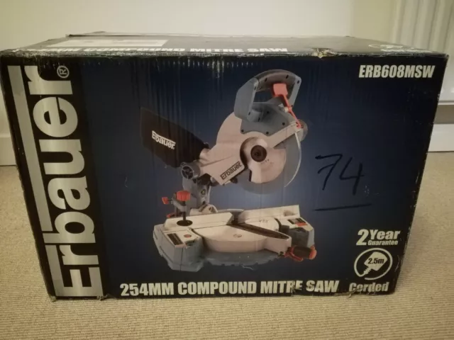 Erbauer ERB234MSW 254mm Compound Mitre Saw Corded