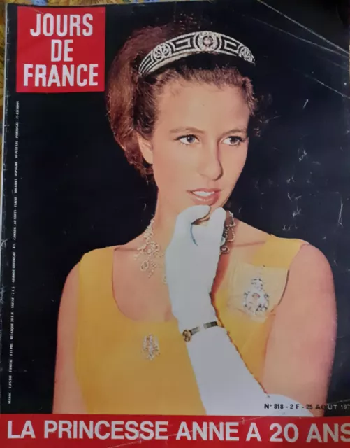Jours De France N°818 25 Aout 1978 La Princesse Anne A 20 Ans Joe Dassin Deauvil