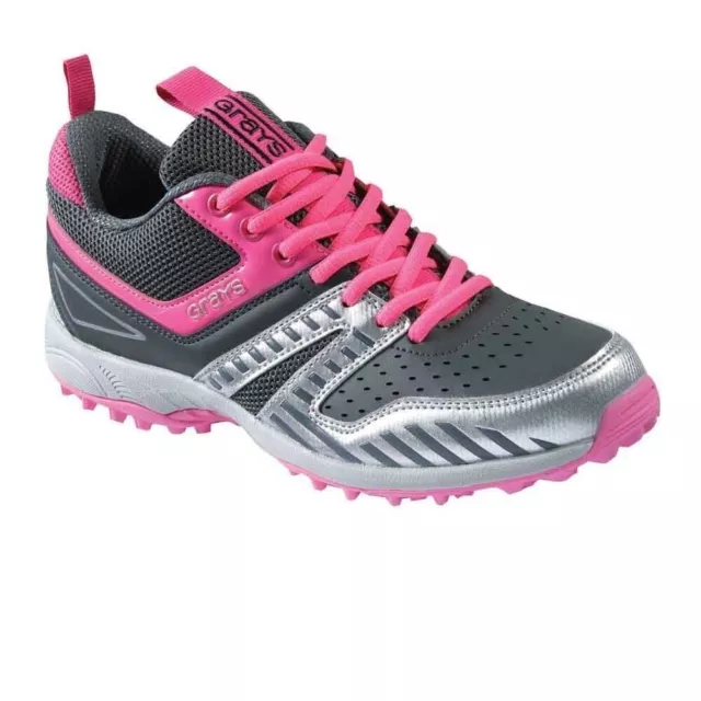 Grays G500 Hockey Shoes Grey/Pink Junior UK3 - SALE