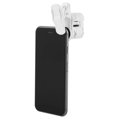 Elviray Microscopio per Fotocamera Digitale Universale 60X Mini Portatile con Lente dIngrandimento Clip-on con luci a LED/UV per Smartphone 