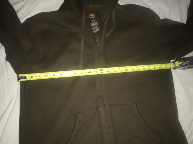 Timberland Gray Full Zip Hoodie Sweatshirt Jacket Size XL Sherpa Lined 7