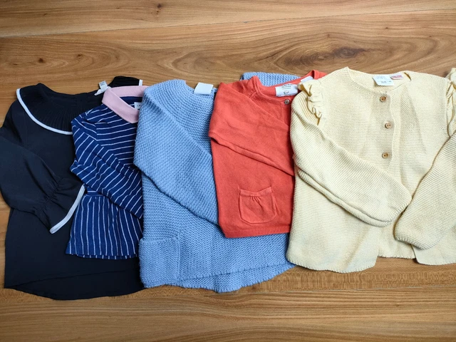 {D299} Zara River Island Lacoste girls 12-18 months top cardigan bundle