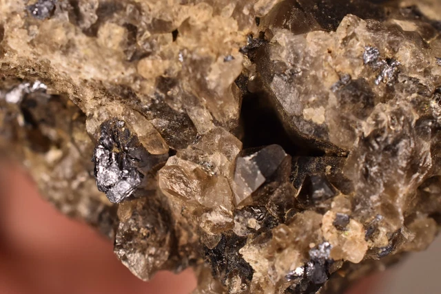*AUSTRALIAN MOLYBDENITE* Specimen 8.8cm 336g In Smokey Quartz Kingsgate NSW *AUSTRALIAN MOLYBDENITE* Specimen 8.8cm 336g In Smokey Quartz Kingsgate NSW