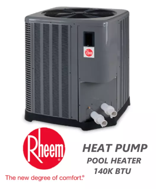 Pool Heater Digital Heat Pump By Rheem 140K BTU Model RHM-15-6035