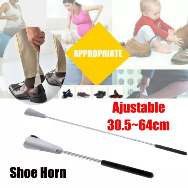 Shoe Lifter Tool Extendable Long Handle Shoe Horn Long Metal Shoehorn