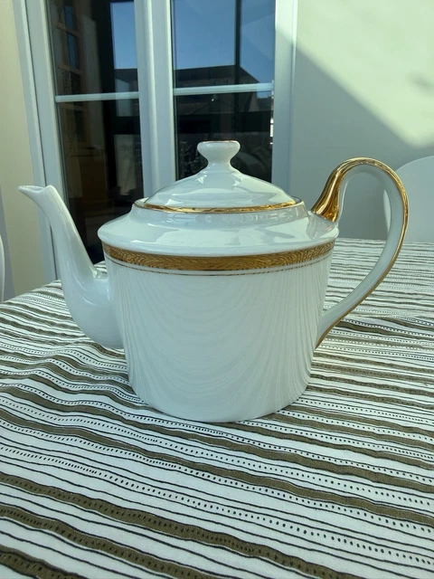 Tasse Et Soucoupe Hutschenreuther Ann Marie – Porcelaine Blanche Blue Line, 17 Cm, Allemagne