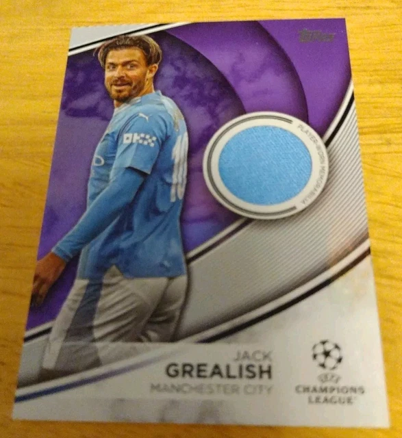 UEFA CLUB COMPETITIONS flagship jack grealish superstar relic patch ...