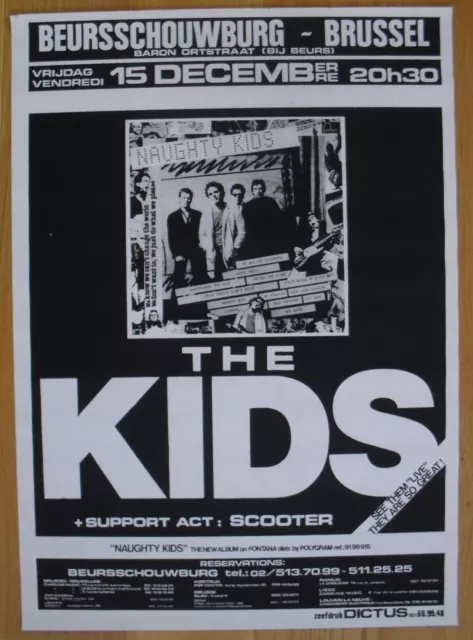 THE KIDS original silkscreen concert poster '78 belgian kbd punk