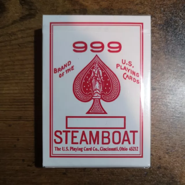 Foil-Edged Steamboat 999 Red Playing Cards New & Sealed USPCC Gilded Deck