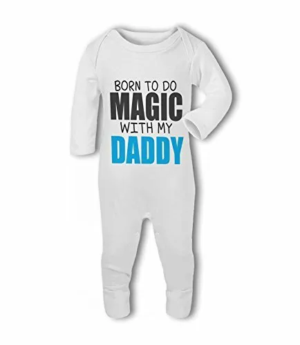 Born to do Magic with my Daddy - Baby Romper Suit by BWW Print Ltd