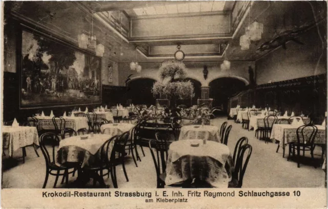 CPA AK STRASBOURG - STRASSBURG - Krokodil-Restaurant - am Kleberplatz (387329)