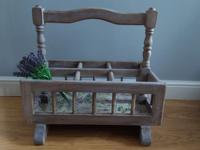 Vintage French Wooden Wine Holder Country House Towel Holder Storage