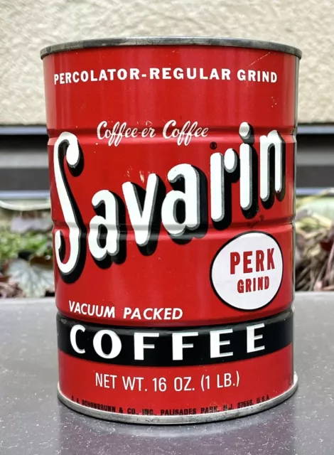 Vintage 1960s Savarin Coffee Can Percolator Perk Grind Pop Art