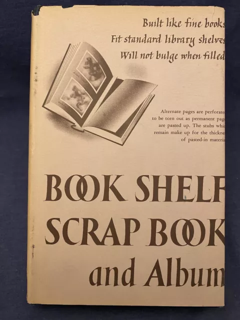 Vtg Book Shelf Scrap Book and Album Photos News Clippings High Quality Rare