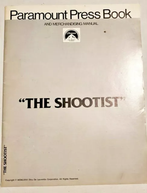 1976 John Wayne The Shootist Press Book James Stewart No Cut Outs!!! Very Rare!!