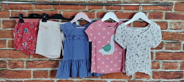 GIRLS BUNDLE AGE 4-5 YEARS NEXT GAP etc TOP T-SHIRT DENIM SHORTS SUMMER 110CM
