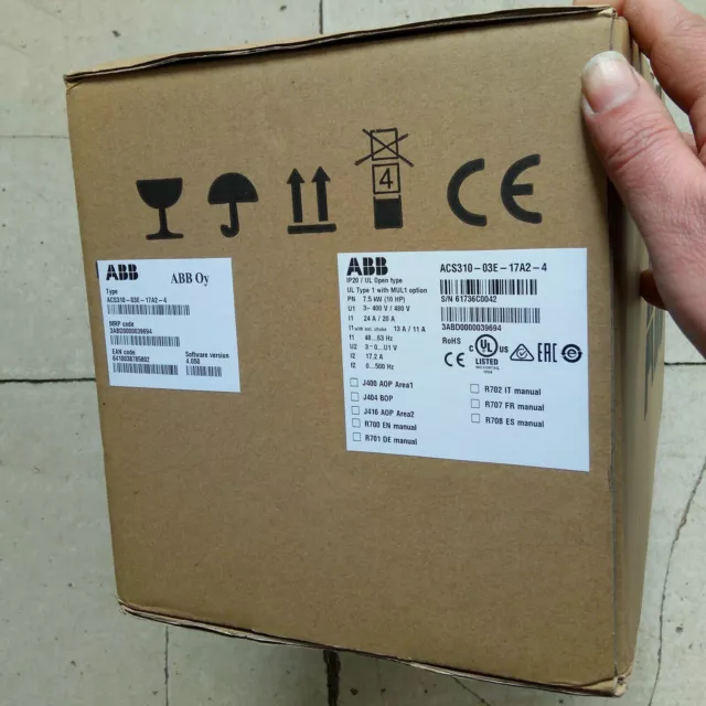 one new   Inverter ACS310-03E-17A2-4 3P AC380V~480V 7.5KW spot stock #A6-22