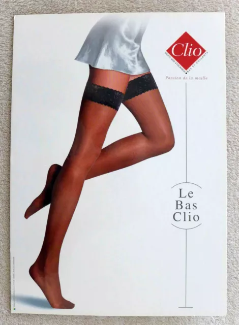 Rare Carton Publicitaire Lingerie Clio PLV 30x21