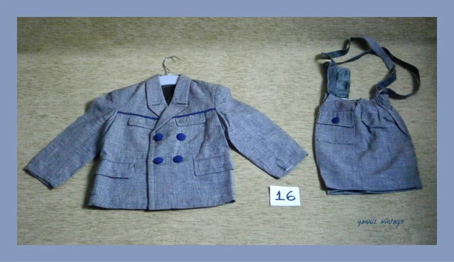 Abito Estivo Bambini Ragazzi Nuovo Grigio Chiaro Retrò Vintage Anni 60 - 70 Greco Grecia