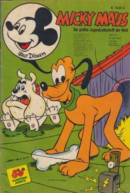 Micky Maus Nr 19 Ehapa Verlag 1973 Disney