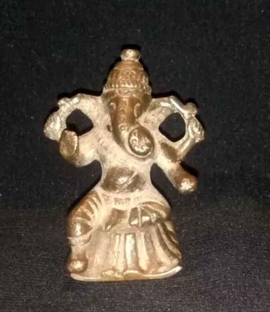 Antique Traditional Indian Brass Statue God Ganesha Ganpati Collectible