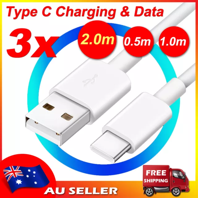 USB to Type C Charger Cable Fast Charging Data Cord for Samsung 2M 1M 0.5M