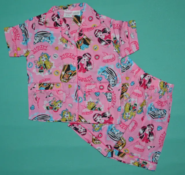 NEW Girl Monster Summer cotton Pyjamas pjs Size 4,5,6,8,10,12