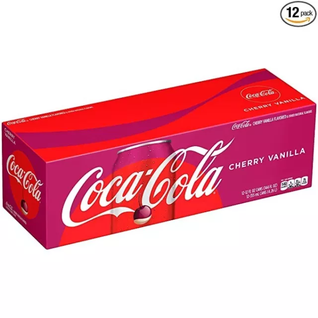 Coca Cola Cherry  Vanilla Cola 12 Fl/355 mL cans (pack of 12) USA Drink