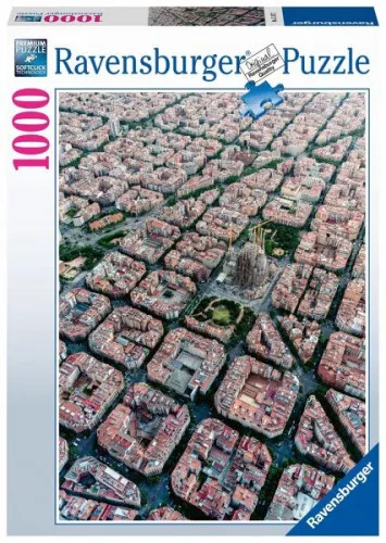 Ravensburger 15187 - Barcelona von Oben, Puzzle, 1000 Teile|ab 14 Jahren