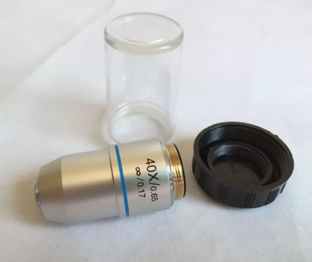 Biological Microscope Objective Lens 40X Infinity Plan With Spring Oil FotoHigh