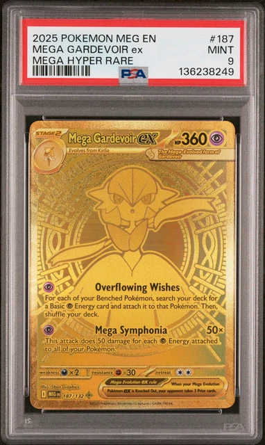 Meg Rarity 2025 POKEMON MEG En-Mega Evolution Mega Hyper Rare #187 Mega Gardevoir ...