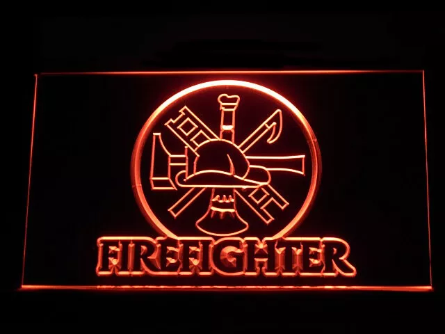 J224R Fire Fighter IAFF FireFighters For Display Decor Light Neon Sign