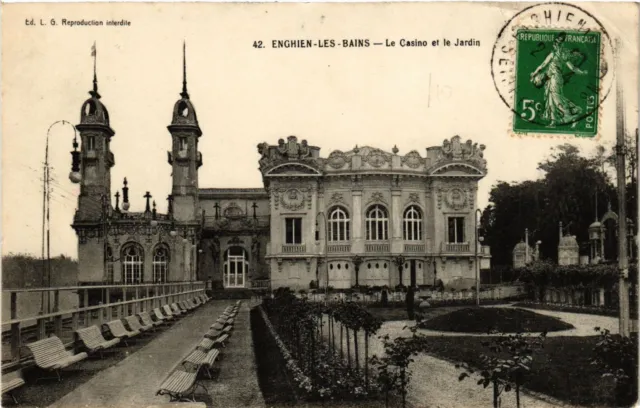 CPA Enghien-les-Bains -Le Casino et le Jardin (290671)