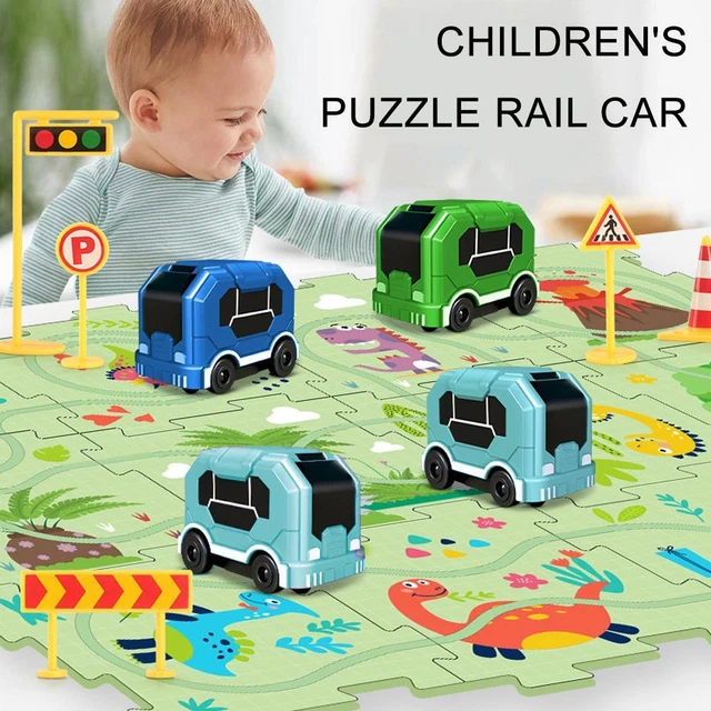 Puzzle Track Play Set Funny Rail Car Track Toy for Kids Jigsaw Puzzle Toy DIY